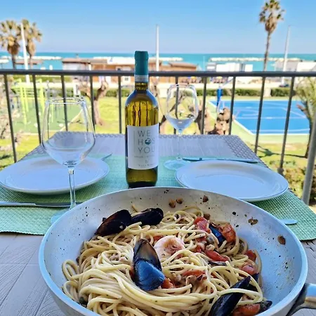 アパート Sea Front 6 Seats Wi-fi Ac Park Porto SantʼElpidio